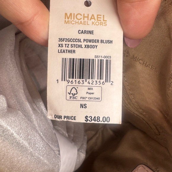 NWT Michael Kors Powder Blush Purse - Picture 7 of 11